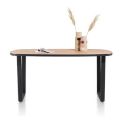 Avalox, table ovale 180 x 110 cm - couleur oak natural vintage - V pied