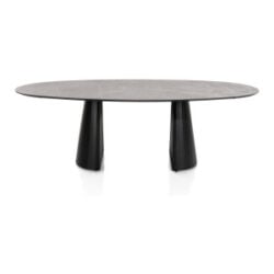 Arabax, eetkamertafel - ellips - 240 x 120 cm - Lichtgrijs