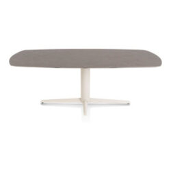 Saluti, eetkamertafel ovaal 210 X 105 cm. - centrale teenpoot - creme - Lava