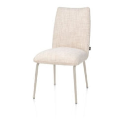 Bovina, chaise - tissu Luton + ressorts nosag - piétement crème - Creme