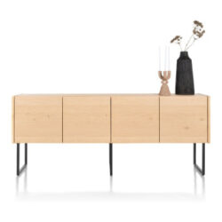 Carving, dressoir 210 cm. - 4-deuren - natural