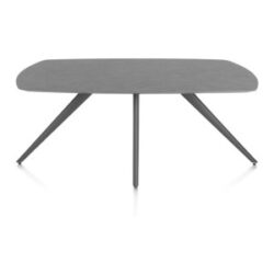 Saluti, eetkamertafel ovaal 180 x 105 cm. - 4 poot - graphiet - Antraciet