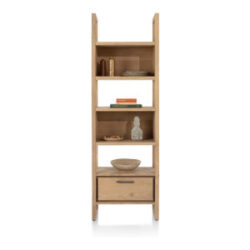 Nystead, boekenkast 65 cm. - 1-lade + 5-niches