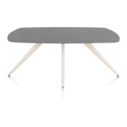 Saluti, table ovale 180 x 105 cm. - 4 pieds - cr&egrave;me - Anthracite