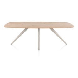 Arvada, eetkamertafel 220 x 110 cm, ovaal, 4 poot - Creme