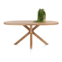 Nyborg, eetkamertafel 180 x 110 cm - Deens ovaal - centrale poot hout