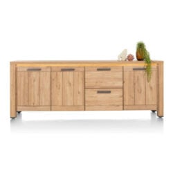 Delmonte, dressoir 230 cm - 3-deuren + 2-laden (LED + dimmer)