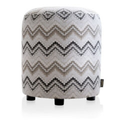 BeautiQ - Lush pouf - ronde 42 cm - Anthracite