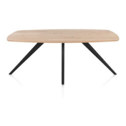 Arvada, eetkamertafel 190 x 100 cm, ovaal, 4 poot - Rough off black