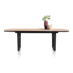 Avalox, uitschuiftafel ovaal 190 (+ 60) x 110 cm - kleur oak natural vintage - V poot