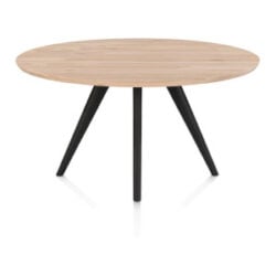 Arvada, eetkamertafel 140 cm, rond, 4 poot - Rough off black
