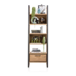 Metalo, boekenkast 65 cm - 1-lade + 5-niches