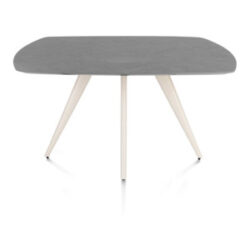 Saluti, eetkamertafel ovaal 150 x 105 cm. - 4 poot - cr&egrave;me - Antraciet