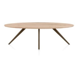 Arvada, eetkamertafel 250 x 110 cm, ellips, 4 poot - Steel Brown