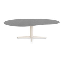 Saluti, table organic 240 X 120 cm. - pied central - cr&egrave;me - Anthracite