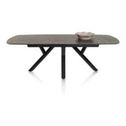 Minato, uitschuiftafel - ovaal - 180 (+ 60) x 110 cm. - Onyx