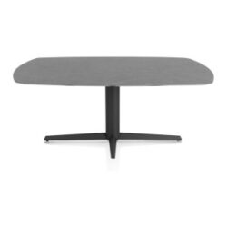 Saluti, table ovale 180 X 105 cm. - pied central - noir - Anthracite