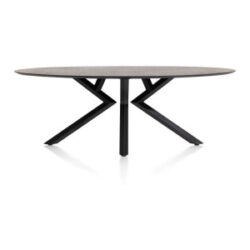 Masura, eetkamertafel ellips - 220 x 105 cm - Antraciet