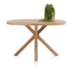 Nyborg, bartafel 150 x 110 cm - Deens ovaal - centrale poot hout (hoogte: 92 cm)