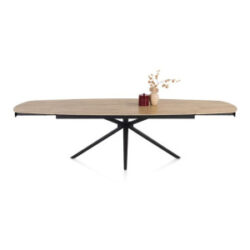 Lattina, Table à rallonge 200 (+ 2 x 50 cm.) x 100 cm. - Ceramic oak natural