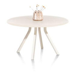 Lund, table ronde 140 cm. - stone-skin - pied central court - Nebbia