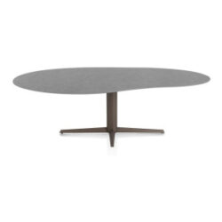 Saluti, table organic 240 X 120 cm. - pied central - steelbrown - Anthracite