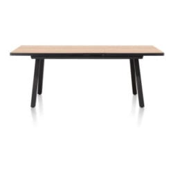 Avalox, uitschuiftafel 160 (+ 50) x 98 cm - kleur naturel - 4 poot