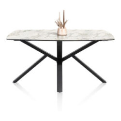 Palace, eetkamertafel 210 x 110 cm - centrale poot - wit