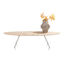 Niora, table basse 150 x 50 cm - chene placage - Silk grey