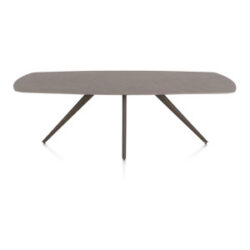 Saluti, eetkamertafel ovaal 240 x 110 cm. - 4 poot - steelbrown - Lava
