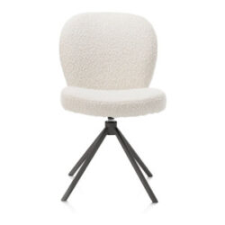 Jaxon, chaise - pietement graphite - pivotante - tissu Brioni - ivoire