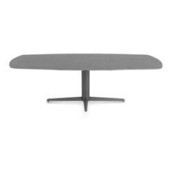 Saluti, table ovale 240 X 110 cm. - pied central - graphite - Anthracite