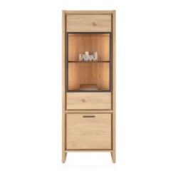 Nystead, vitrine small - 70 cm - 1-glasdeur + 1-deur (+ LED)