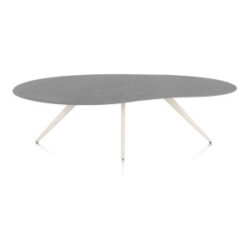 Saluti, table organic 240 x 120 cm. - 4 pieds - cr&egrave;me - Anthracite