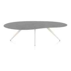 Saluti, eetkamertafel organisch 240 x 120 cm. - 4 poot - cr&egrave;me - Antraciet