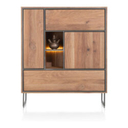Trapani, highboard 120 cm - 2-deuren + 2-laden + 2-niche (+ LED)