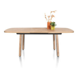 Pavarotti, uitschuiftafel 160 (+ 50) x 110 cm - tafelpoten (4) met houtinleg