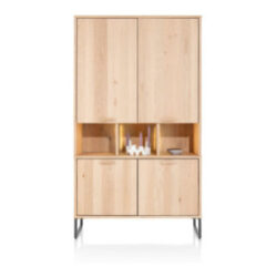 Castello, armoire 123 cm - 4-portes + 3-niches (+ LED)