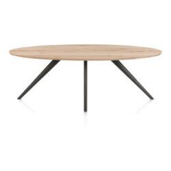 Arvada, eetkamertafel 220 x 110 cm, ellips, 4 poot - Metal graphite