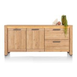 Delmonte, dressoir 190 cm - 2-deuren + 2-laden (LED + dimmer)