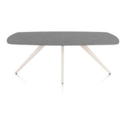 Saluti, eetkamertafel ovaal 210 x 105 cm. - 4 poot - cr&egrave;me - Antraciet