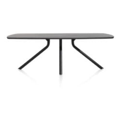 Arvada, tafel 190 x 100 cm. - ovaal - centrale poot lang - Onyx