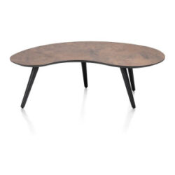 Maze, salontafel 100 x 59 cm - niervormig - hoogte 32 cm - Roest