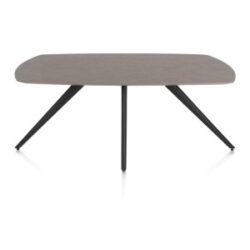 Saluti, eetkamertafel ovaal 180 x 105 cm. - 4 poot - rough off black - Lava