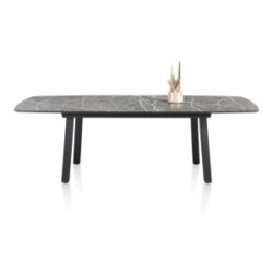 Palace, uitschuiftafel 190 (+ 60) x 110 cm - 4-poten - Lichtgrijs