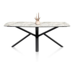 Palace, eetkamertafel 270 x 115 cm - centrale poot - wit