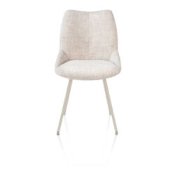 Mats, eetkamerstoel - 4-pootjes - creme - Luton - Creme