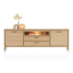 Nystead, dressoir 210 cm. - 2-deuren + 2-laden + 1-niche (+ LED)