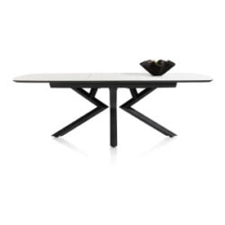 Masura, uitschuiftafel ovaal - 180 (+ 60) x 110 cm - wit
