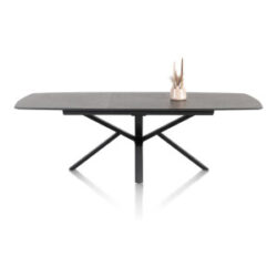 Palace, uitschuiftafel 190 (+ 60) x 110 cm - centrale poot - Antraciet